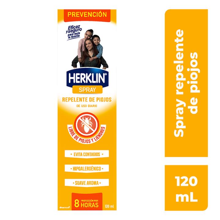 Herklin Repelente De Piojos En Spray 120 Ml