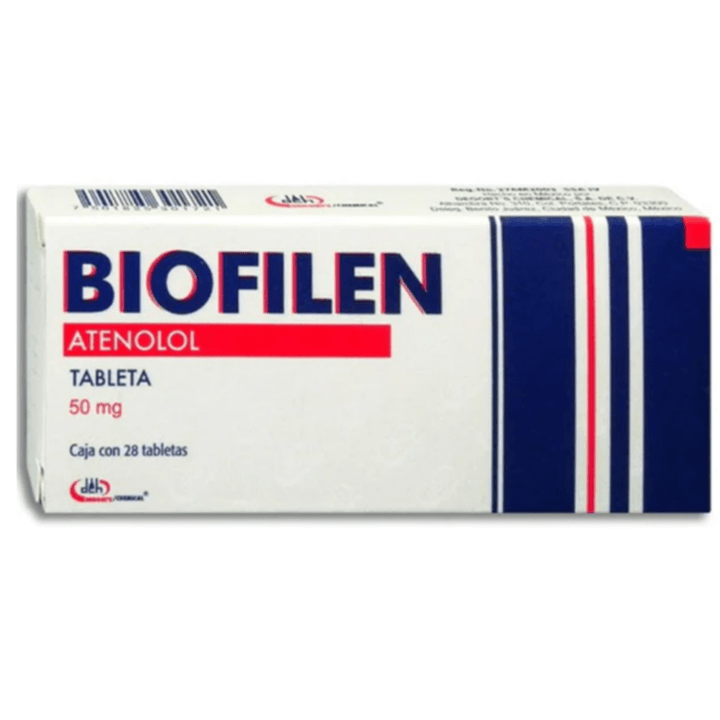 Biofilen Atenolol 50 Mg 28 Tabletas