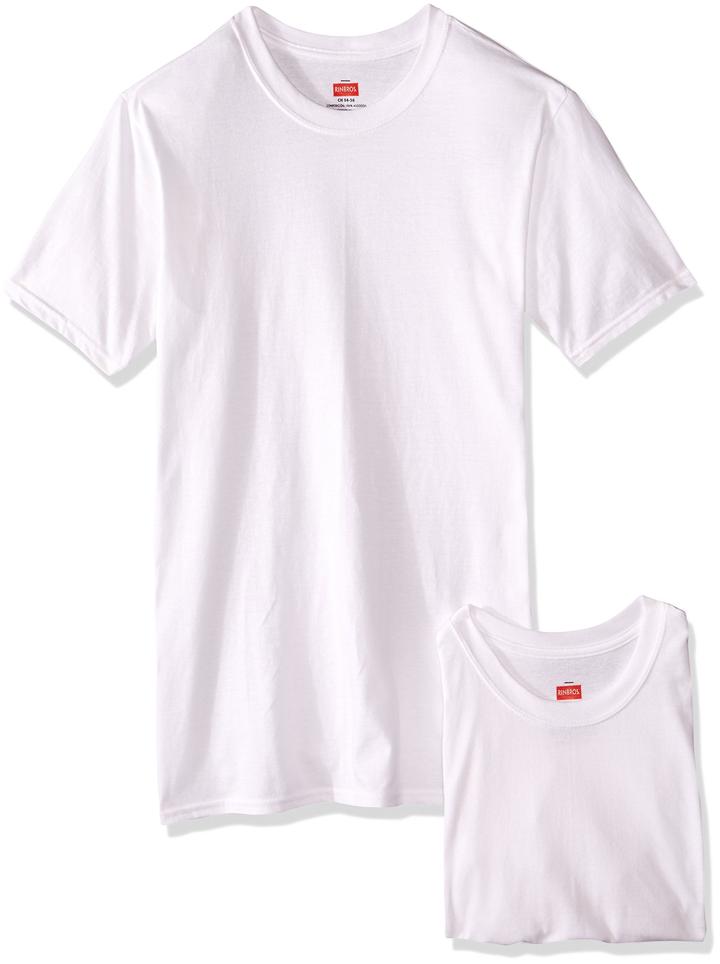 Playera Cuello Redondo Caballero Ch Paq.2 Blanco 2 Pz