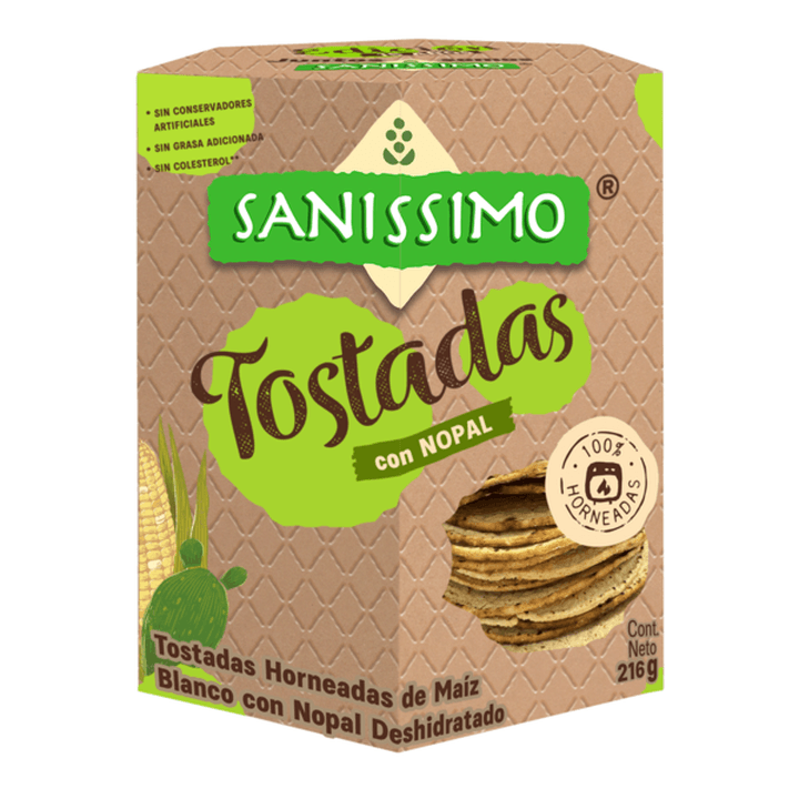 Sanissimo Tostadas Nopal Horneada 216 G