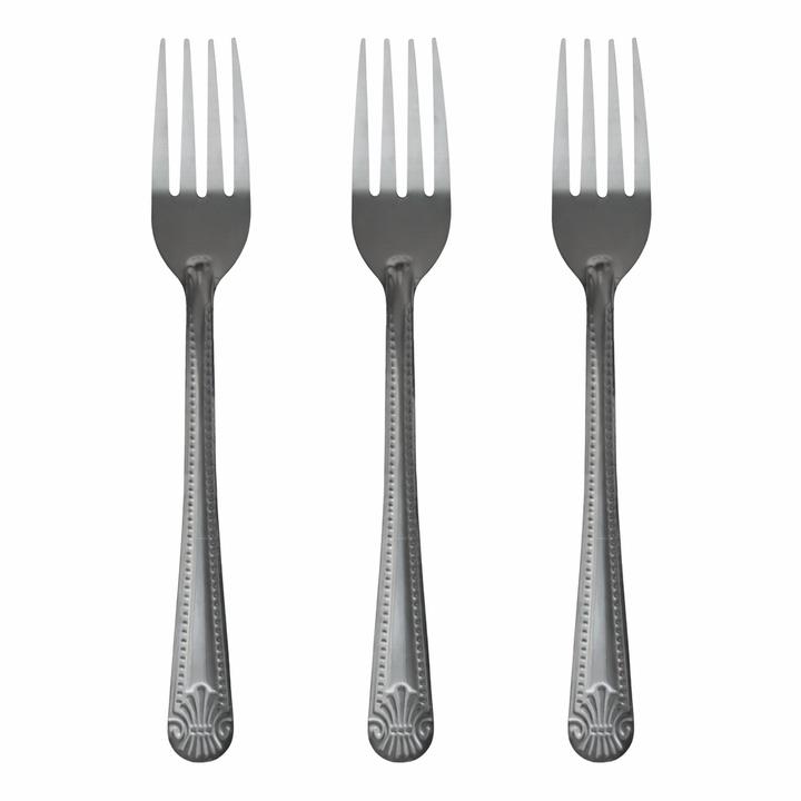 Set De Tenedores De Mesa De Acero Inoxidable Con 3 Pz