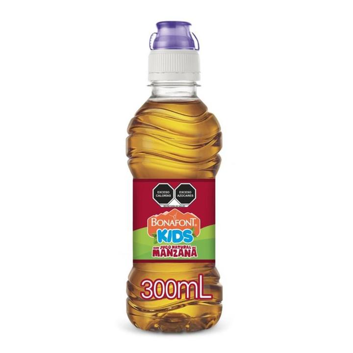 Bonafont Kids Agua Con Jugo Natural De Manzana Con Chupón 300 Ml