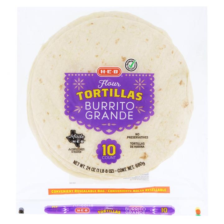 Heb Tortillas De Harina Burrito 680 G