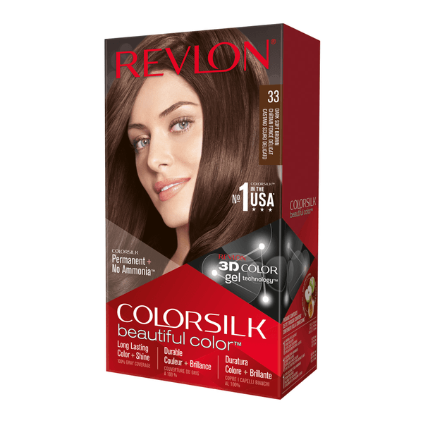 Tinte Para Cabello Colorsilk Con Queratina Tono 33 Castaño Oscuro Dorado 59.1 Ml