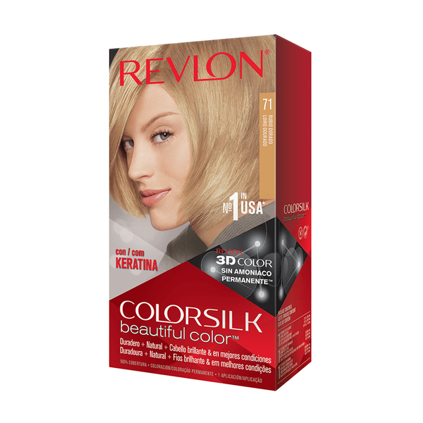 Tinte Para Cabello Colorsilk Con Queratina Tono 71 Rubio Dorado 59.1 Ml