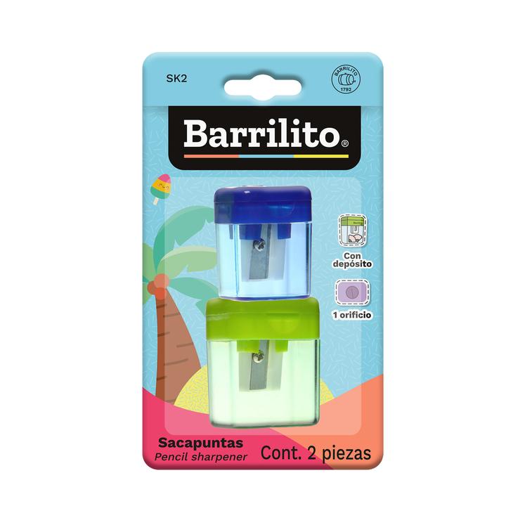 Set De Sacapuntas Barrilito Con Depósito