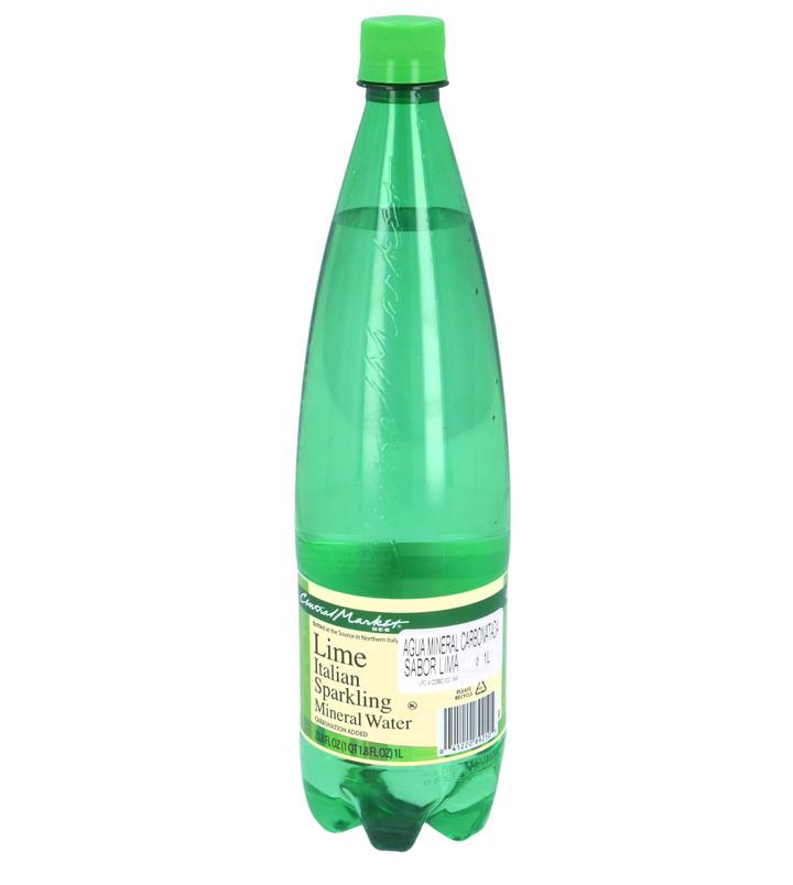 Central Market Agua Mineral Lime Italian Con Gas 1 L