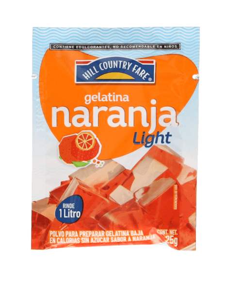 Hcf Gelatina En Polvo Light Naranja 25 G