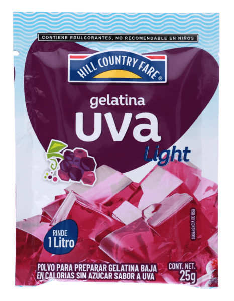 Hcf Gelatina En Polvo Light Uva 25 G
