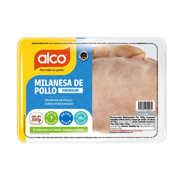 Alco Milanesa De Pollo Premium 500 G