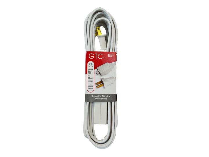 Kerrville Extensión Eléctrica 6 M Calibre 2x16 Blanco 1 Pz