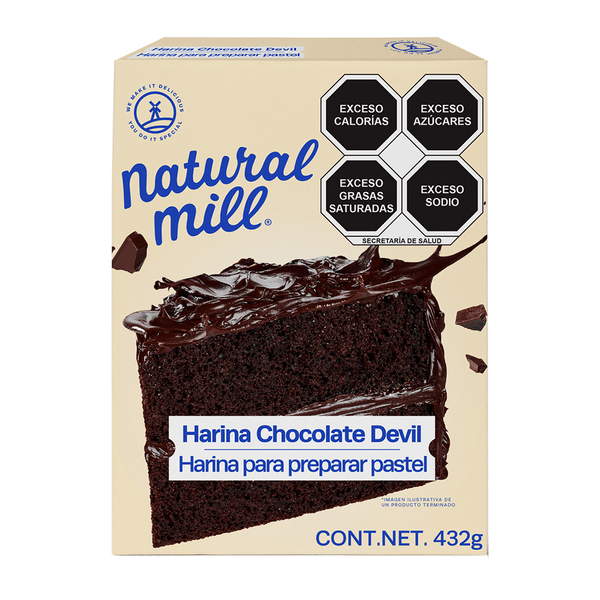 Natural Mill Harina Para Pastel Chocolate 468 G
