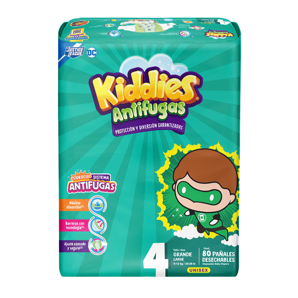 Kiddies Antifugas Pañal Talla 4 Grande 80 Pz