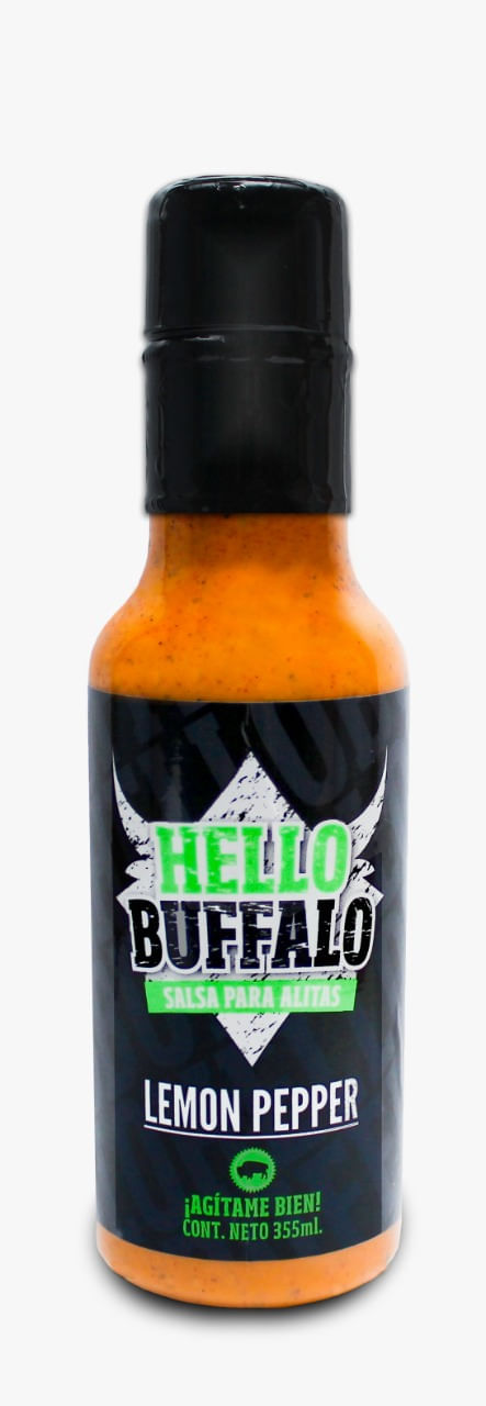 Hello Buffalo Salsa Para Alitas Lemon Pepper 355 Ml