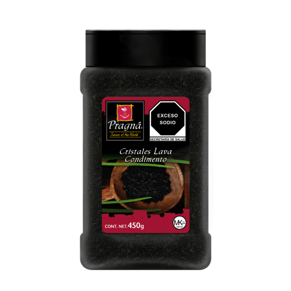Pragna Sal Negra Lava Molida Mini 450 G