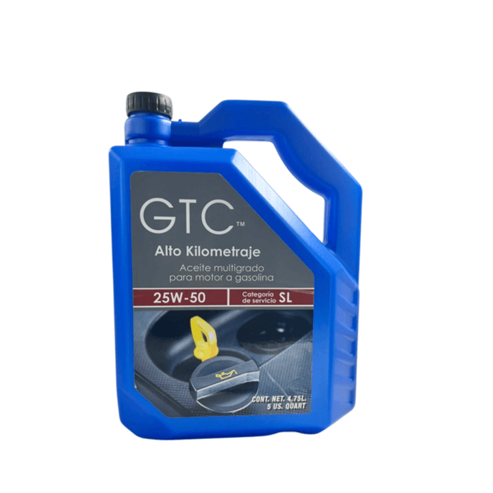 Gtc Aceite Multigrado Para Motores A Gasolina Alto Kilometraje 4.75 L