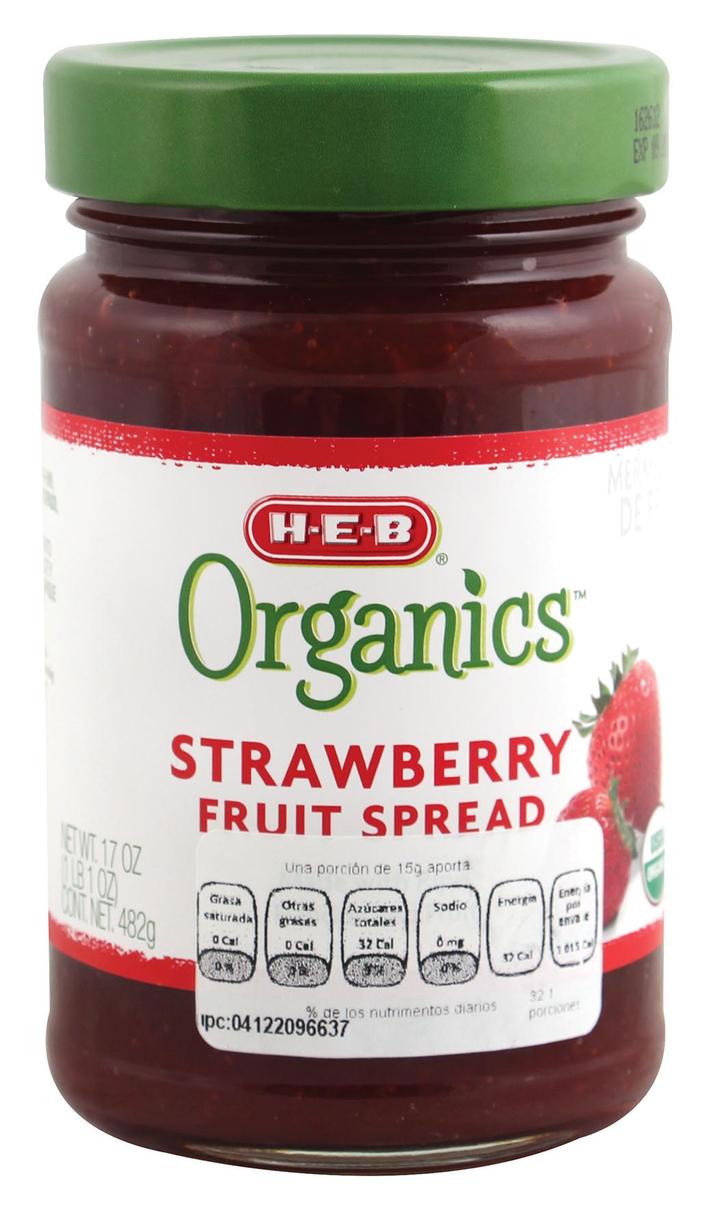 Heb Organics Mermelada Fresa Organica 482 G
