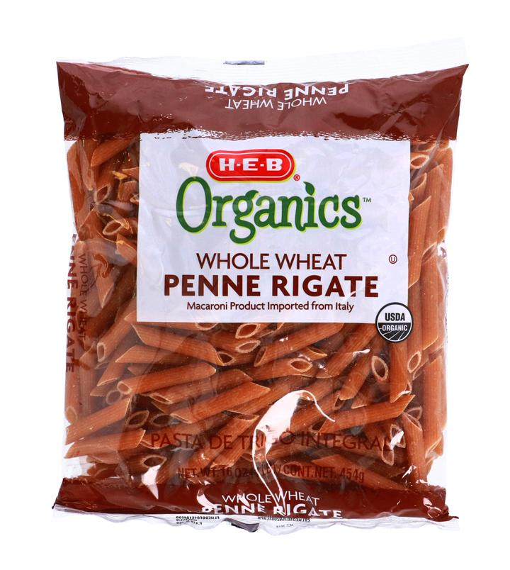 Heb Organics Pasta Penne Rigato Integral 454 G