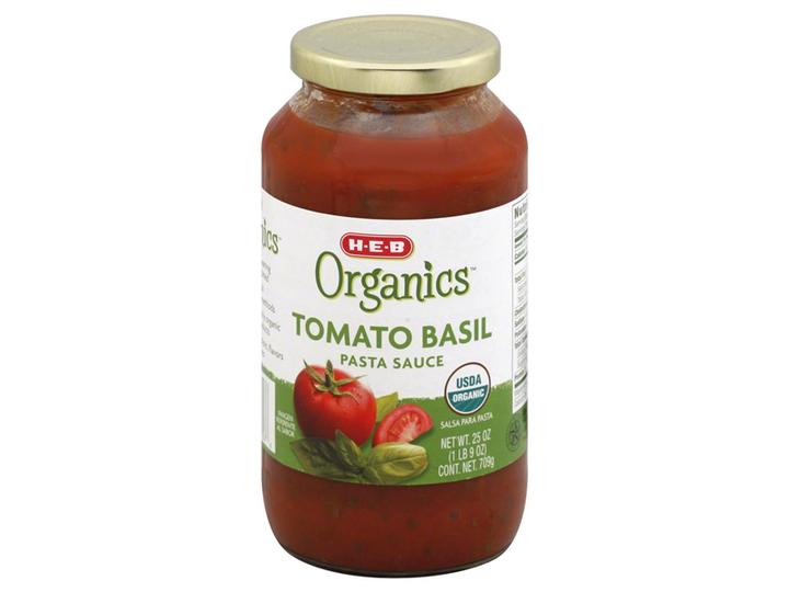 Heb Organics Salsa Para Pasta Tomate Y Albahaca 709 G