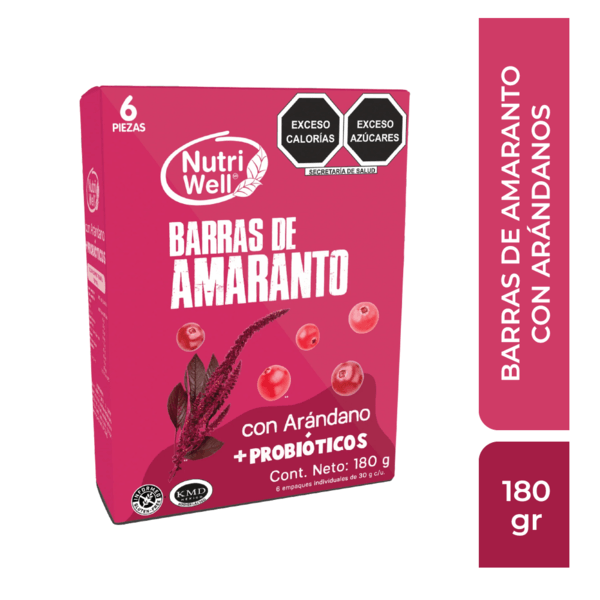 Nutriwell Barras Amaranto Con Arandano 180 G