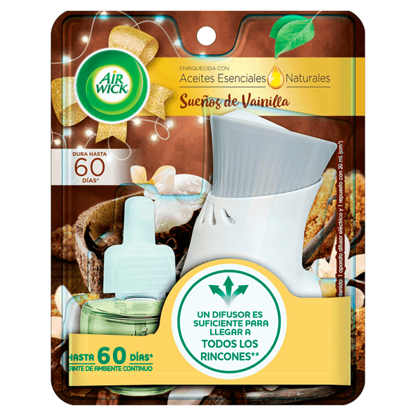 Air Wick Aromatizante De Ambiente Eléctrico Aceites Esenciales Naturales Vainilla 20 Ml 1 Pz
