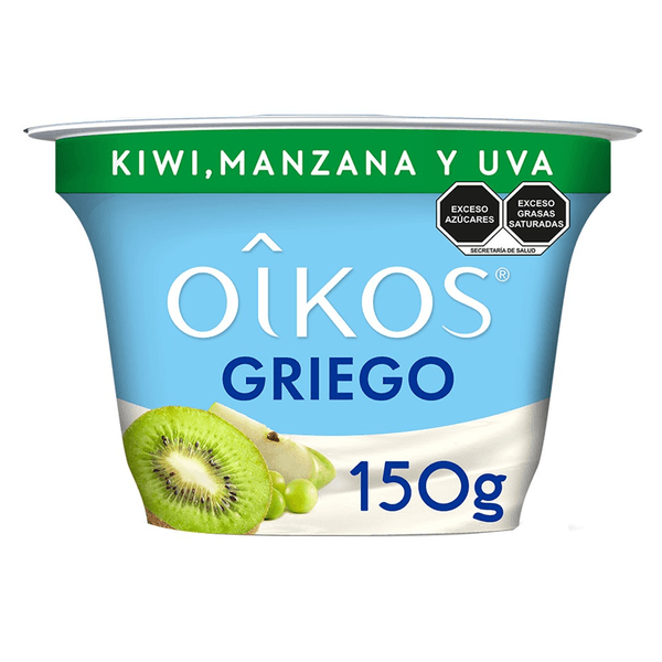 Oikos Yogurt Griego Kiwi, Mazana Y Jugo De Uva 150 G
