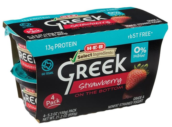 Yogurt Griego Fresa Pack Con 4 Pz