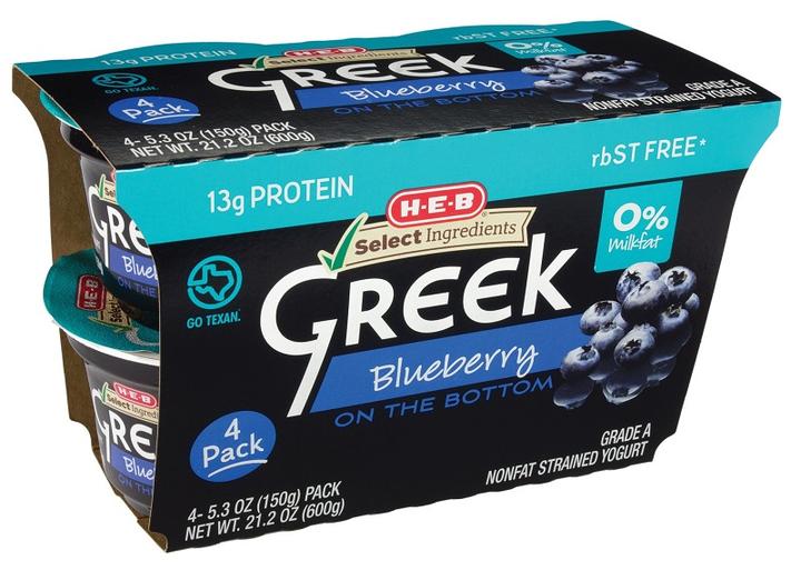 Yogurt Griego Blueberry Pack Con 4 Pz