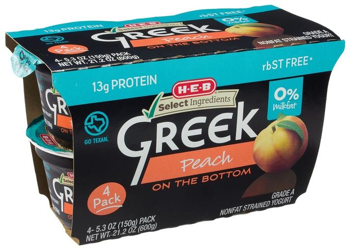 Yogurt Griego Durazno Pack Con 4 Pz