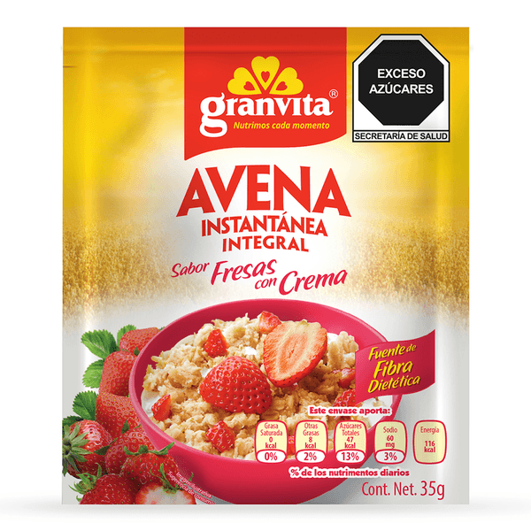 Avena Instantane Integral Fresa 35 G