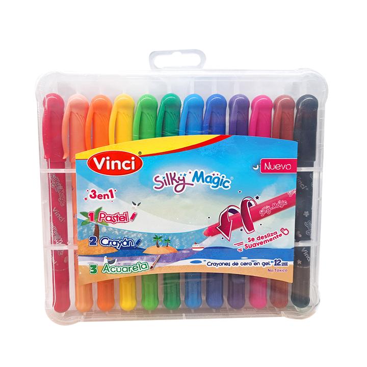 Crayones De Cera En Gel Silky Magic Con 12 Colores