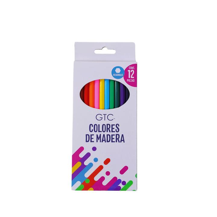 Colores De Madera Gtc Forma Hexagonal Con 12 Pz