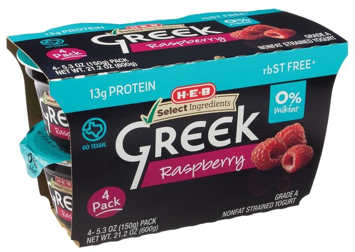 Yogurt Griego Frambuesa Pack Con 4 Pz