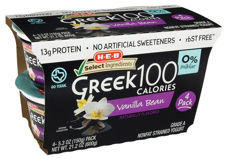 Yogurt Griego Vainilla Pack Con 4 Pz