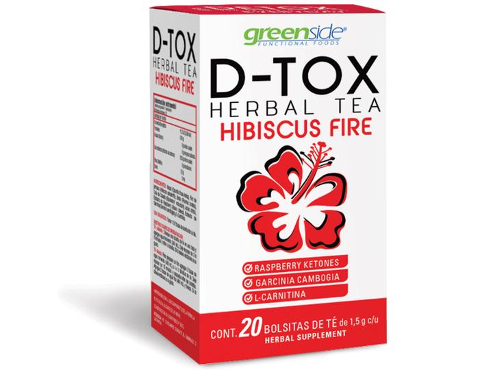 Suplemento De Hierbas D-Tox Herbal Té Hibiscus F 20 Pz