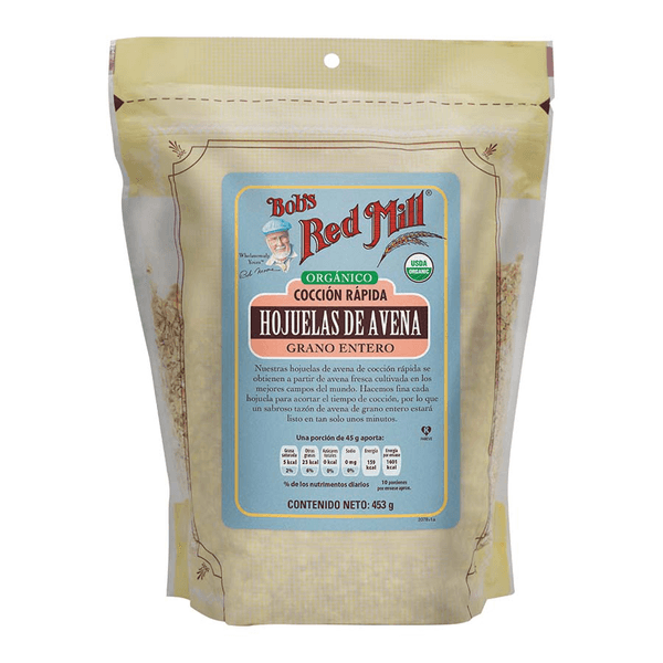 Hojuelas De Avena Rolada Orgánica De Rápida Coccio 453 G