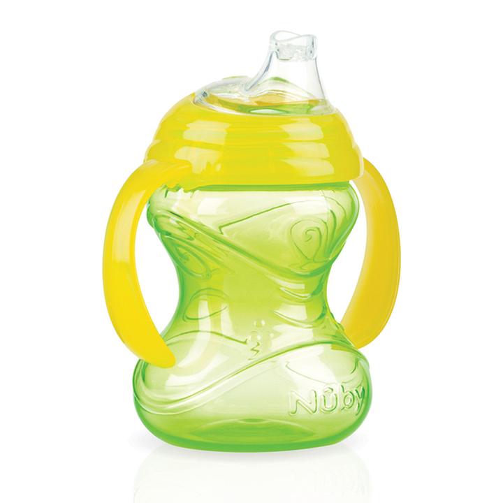 Taza Entrenadora Con Boquilla De Silicón Antiderrames Grip N' Sip Nuby 8oz