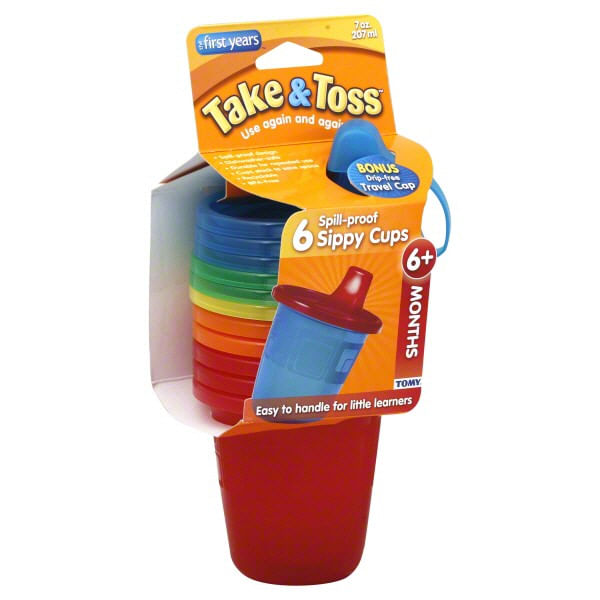 Juego De Vasos Con Tapa Take & Toss 6 Pz