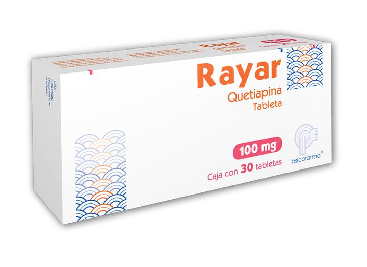 Rayar 100 Mg C/ 30 Tab Quetiapina 30 Pz