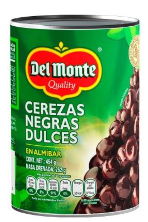 Del Monte Cerezas Negras Dulces En Almíbar 454 G