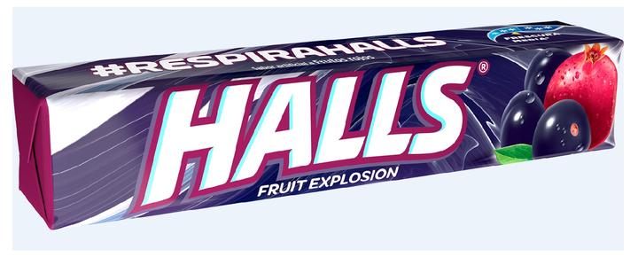 Halls Fruit Explosion Frutos Rojos Tub 9past 25.2 25.2 G