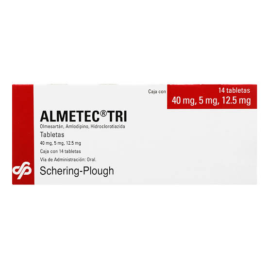 Almetec Tri 40/5/12.5 Mg Tabletas 14 Pz