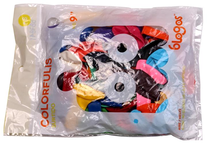 Globos Surtido 9 Colores 50 Pz