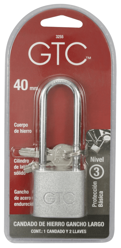 Candado Hierro 40mm Gancho Largo Candado Hierro 1 Pc