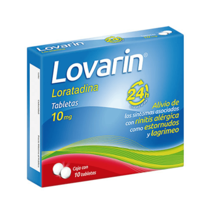 Lovarin Loratadina 10 Mg 10 Tabletas
