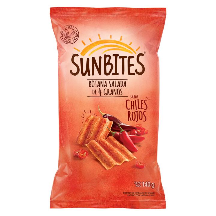 Botana Sunbites Multigrano Chiles Rojos 140g 140 G