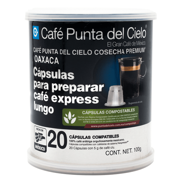Punta Del Cielo Cápsulas Express Oaxaca Con 20 Pz, 100 G