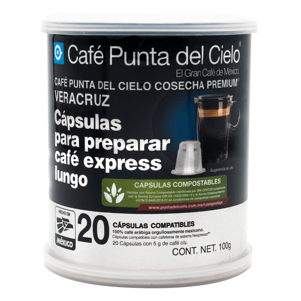 Punta Del Cielo Cápsulas Express Veracruz Con 20 Pz, 100 G