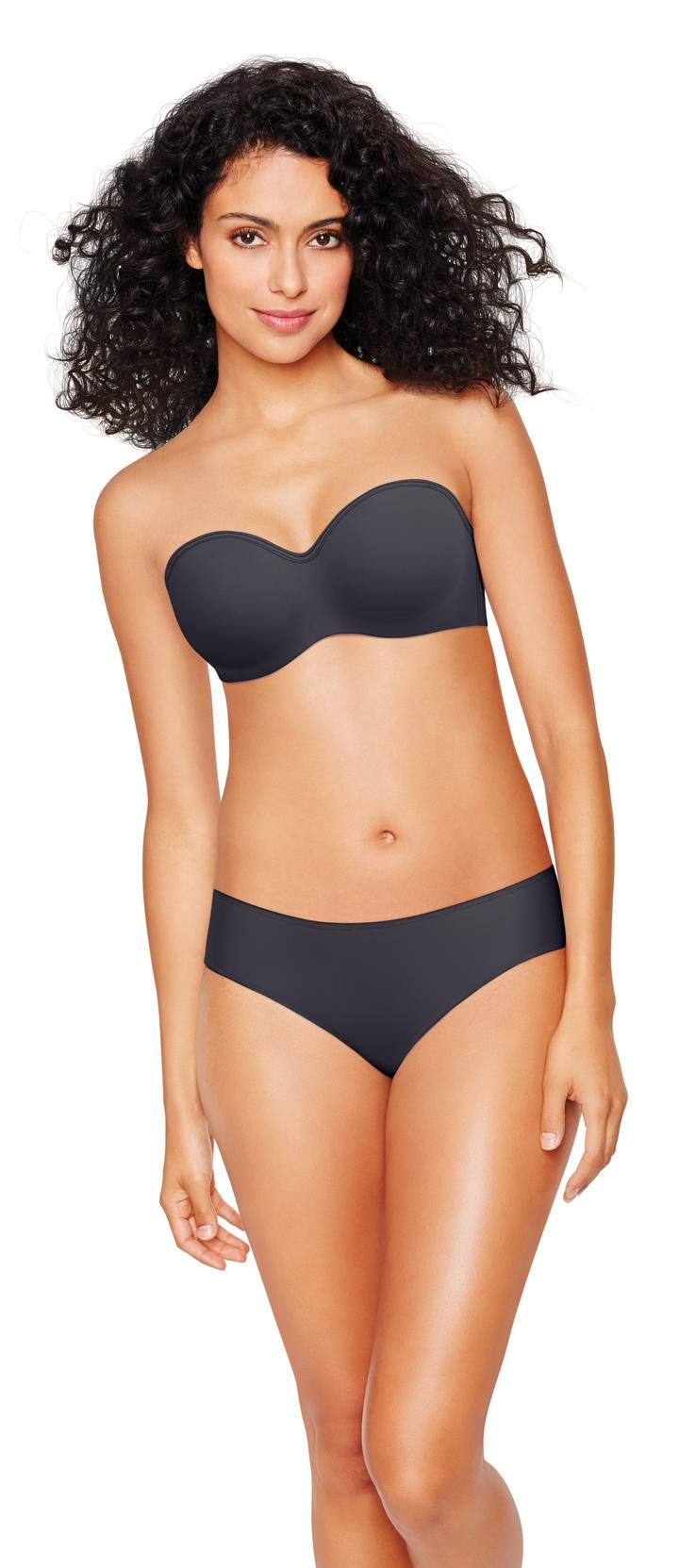 Bra Strapless Realce 38b Gris Titanio 1 Pz
