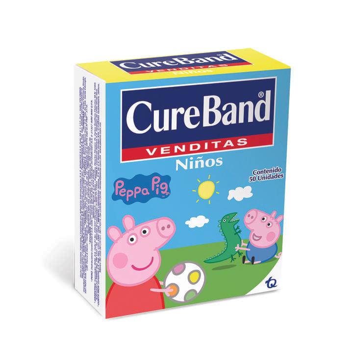 Cureband Peppa Pig Vanditas Adheribles 25 Pz